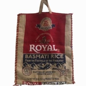 Royal Basmati Zip Burlap Bag
